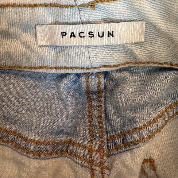 Pacsun Y2K Two-Tone Patchwork Mom Jeans Size 27 Denim Sustainable 90s Vintage - Picture 4 of 9